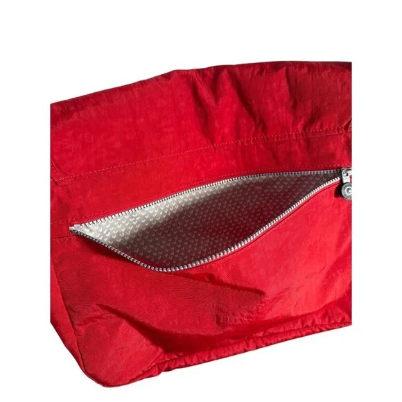 Red Kipling Messenger Bag With Adjustable Strap & Multiple Pockets - Picture 6 of 8
